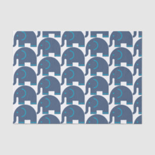 Papel De Seda Elefantes azules