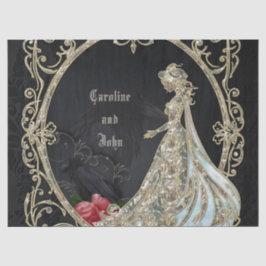 Papel De Seda Elegancia en oro y negro.