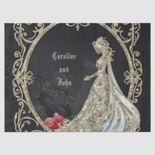 Papel De Seda Elegancia en oro y negro.