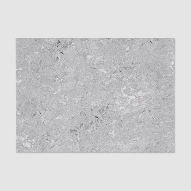 Papel De Seda "Elegancia en plata: Hibiscus florece" (Anverso)