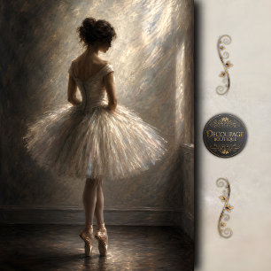 Papel De Seda Elegancia Etérea de Bailarina Decoupage