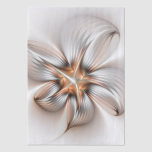 Papel De Seda Elegancia floral arte fractal abstracto moderno