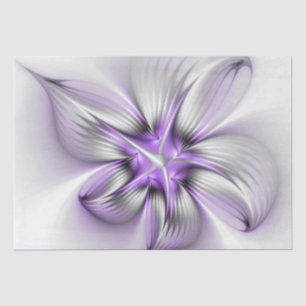 Papel De Seda Elegancia floral moderna arte abstracto violeta fr