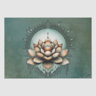 Papel De Seda Elegancia meditativa. Flor de loto exquisita