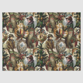 Papel De Seda Elegancia Navideña Victoriana