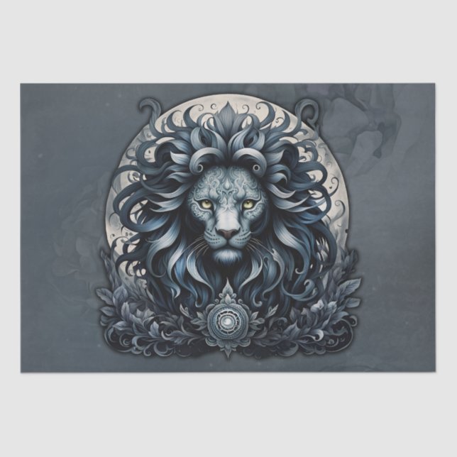 Papel De Seda Elegancia real, majestuosa mirada ornamentada cabe (Anverso)