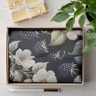 Papel De Seda Elegancia Regia Zarzamora y Flores
