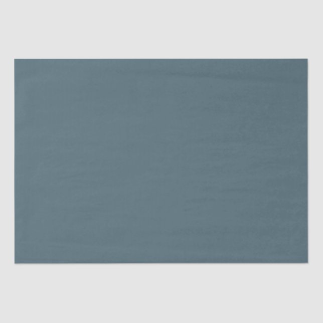 Papel De Seda Elegancia silenciada - Azul de pizarra sólido (Anverso)
