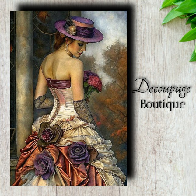 Papel De Seda Elegancia Victoriana Decoupage (Victorian Romance Decoupage Tissue Paper)