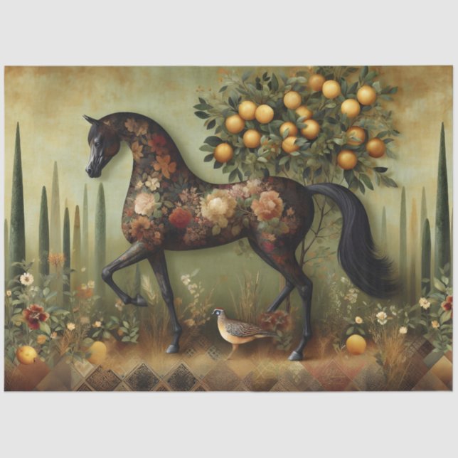 Papel De Seda Elegant Equine, Horse, Decoupage (Anverso)