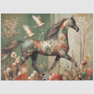 Papel De Seda Elegant Equine, Horse, Decoupage, Tissue Paper