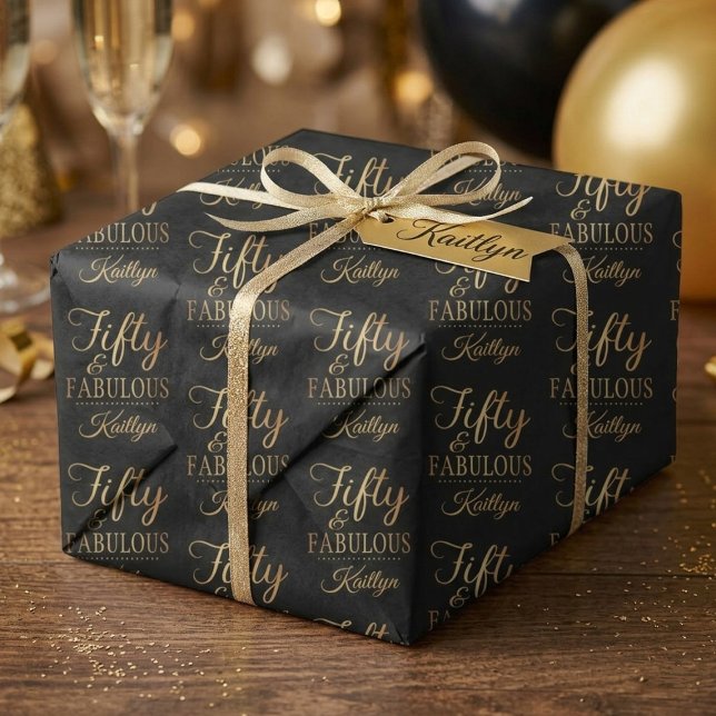 Papel De Seda Elegant Fifty and Fabulous! 50th Birthday Party (Subido por el creador)