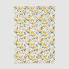 Papel De Seda Elegant Floral Yellow Chryanthemum and Peony