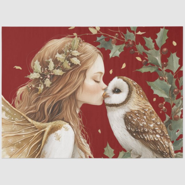 Papel De Seda Elegant Forestcore Holiday Fairy Holiday  (Anverso)