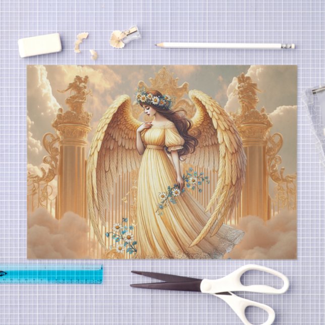 Papel De Seda Elegant Heavenly Gate Angel  (Artesanía)
