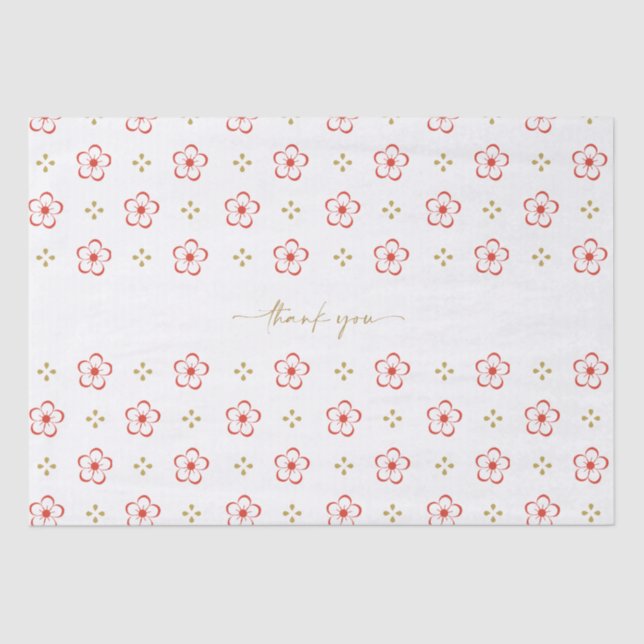 Papel De Seda Elegant Japanese Plum Blossom  (Anverso)