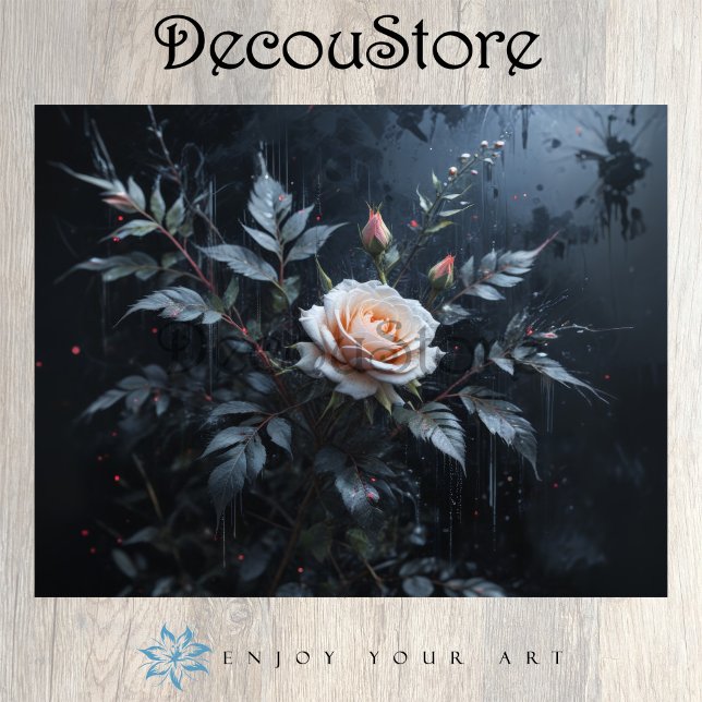 Papel De Seda Elegant Pink Rose Decoupage (Subido por el creador)