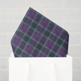 Papel De Seda Elegant Purple Teal Plaid