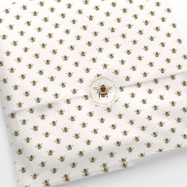 Papel De Seda Elegant Watercolor Bumblebee Pattern