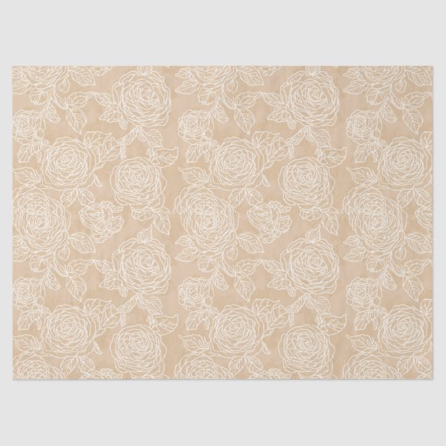 Papel De Seda Elegant White Rose Gift (Anverso)