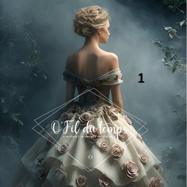 Papel De Seda Elegant Woman in Opulent Ball Gown  (Subido por el creador)