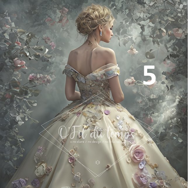 Papel De Seda Elegant Woman in Opulent Ball Gown  (Subido por el creador)