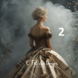 Papel De Seda Elegant Woman in Opulent Ball Gown 