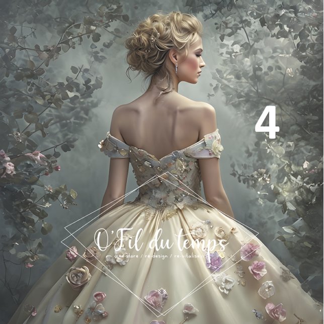 Papel De Seda Elegant Woman in Opulent Ball Gown  (Subido por el creador)