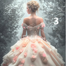 Papel De Seda Elegant Woman in Opulent Ball Gown 