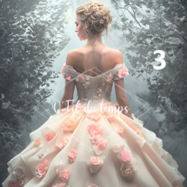 Papel De Seda Elegant Woman in Opulent Ball Gown 