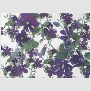 Papel De Seda Elegante acuarela Clematis Floral