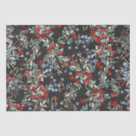 Papel De Seda Elegante acuarela festiva Color rojo azul Berries