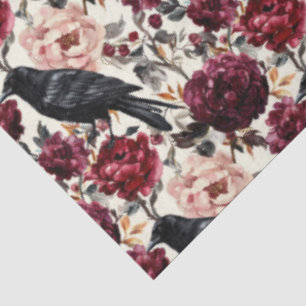 Papel De Seda Elegante acuarela Halloween Floral