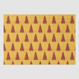 Papel De Seda Elegante árbol de navidad rojo oro feliz Navidad P