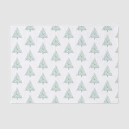 Papel De Seda Elegante árbol de Navidad rojo y verde caligrafía