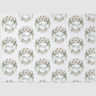 Papel De Seda Elegante árbol de pino de bodas de invierno de Mag