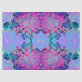 Papel De Seda Elegante azul oscuro e hidrangea recta magenta