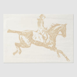 Papel De Seda Elegante Beige Gold Chica a caballo