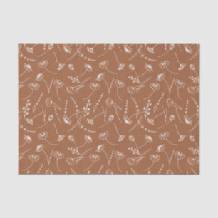Papel De Seda Elegante boceto de flor silvestre de terracota Flo