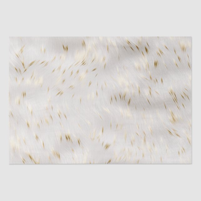 Papel De Seda Elegante Boda de Oro Blanco (Anverso)