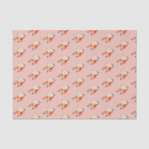 Papel De Seda Elegante Boda floral Rubor Gold