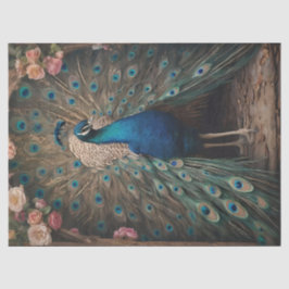 Papel De Seda Elegante Boho Peacock victoriano
