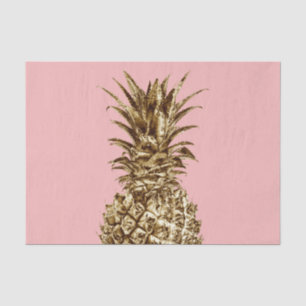 Papel De Seda Elegante bonito de oro giratorio y piña rosa paste
