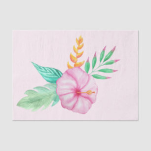 Papel De Seda Elegante Bouquet tropical hawaiano exótico