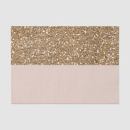 Papel De Seda Elegante Brillo Moderno Rosa Dorado Rubor Glam Fie