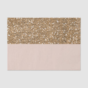 Papel De Seda Elegante Brillo Moderno Rosa Dorado Rubor Glam Fie