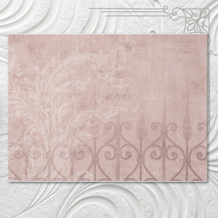 Papel De Seda Elegante brocado de orquídea francés vintage
