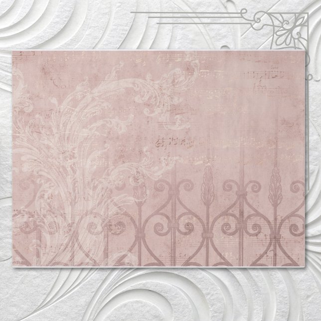 Papel De Seda Elegante brocado de orquídea francesa vintage (Subido por el creador)