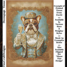 Elegante Bulldog Steampunk Champagne FR8L Decoupag