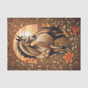 Papel De Seda Elegante caballo vintage al atardecer